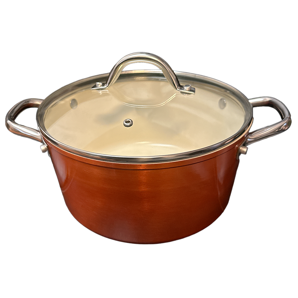 [44129] Alu Kochtopf 24cm orange Glossy Fall