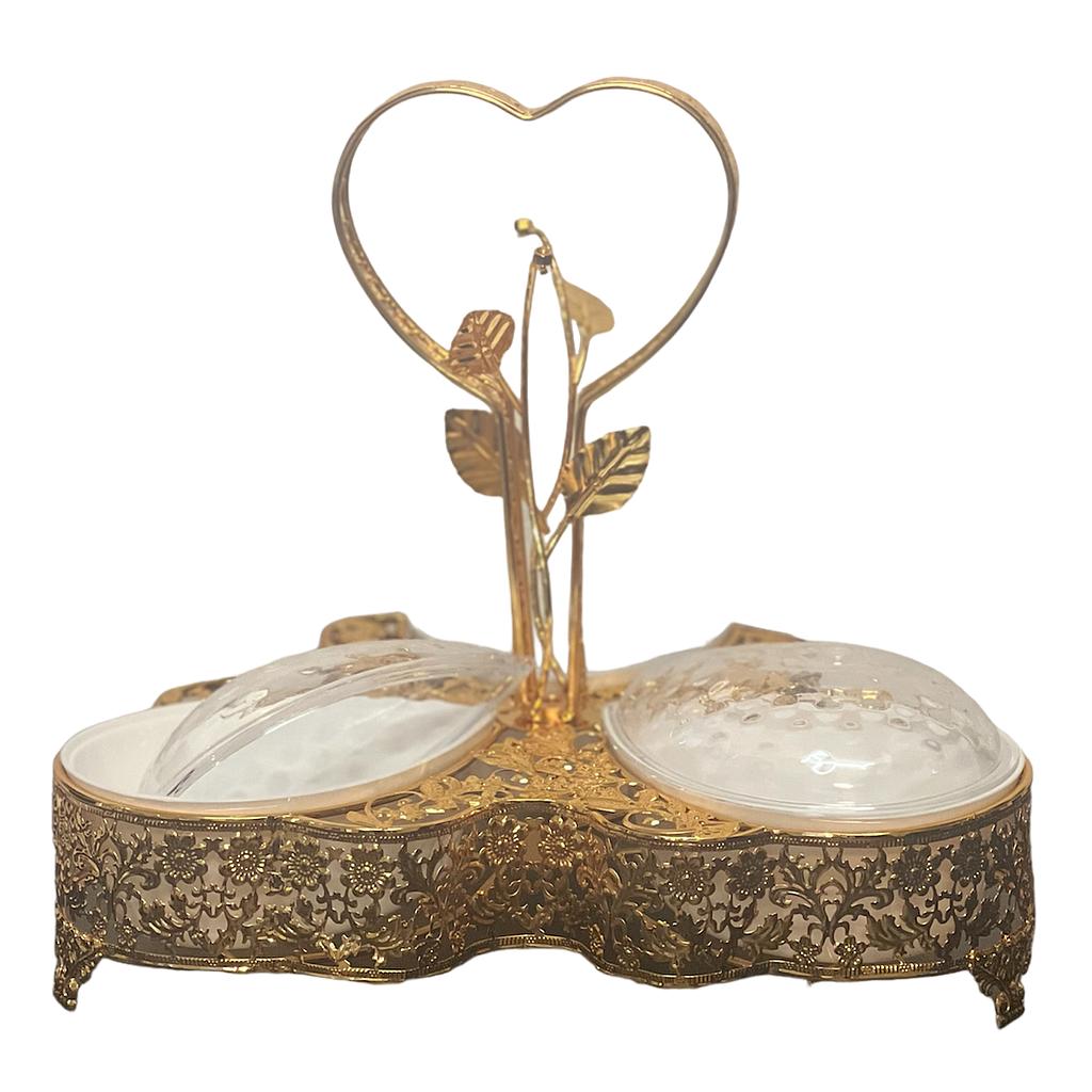 Amirfood Servierschale 3 Teilung in Herzform 241724