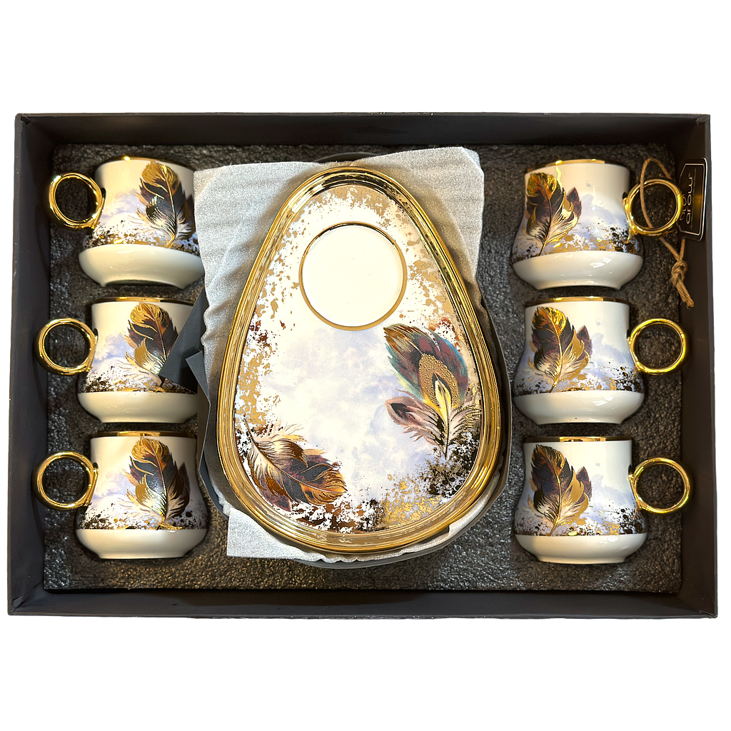 Arow Kaffeetassen mit Untertassen 6er Set 2793