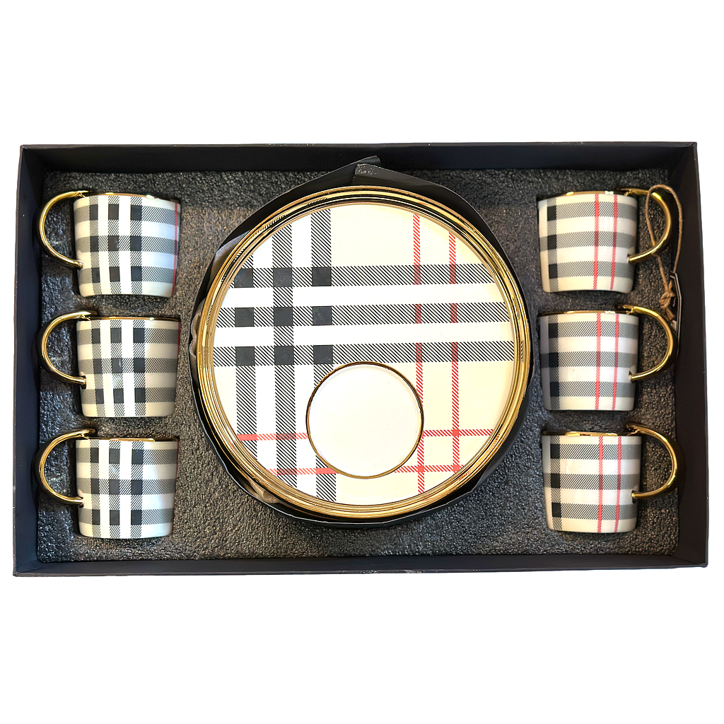 Arow Kaffeetassen mit Untertassen 6er Set 5756-17/3598