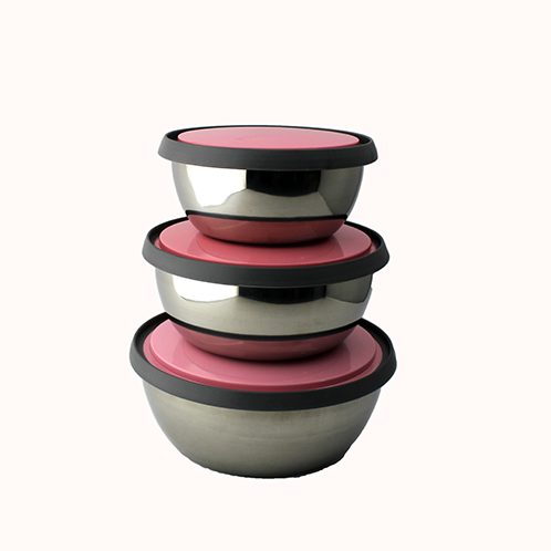 Aufbewahrungsboxen aus rostfreiem Stahl 3er-Set 1-937/A801