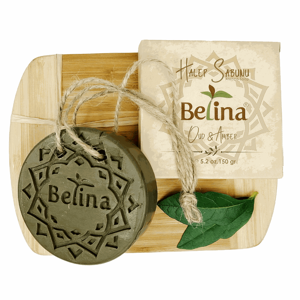 Belina Lorbeerseife mit Amber & Oud aroma (150g.)