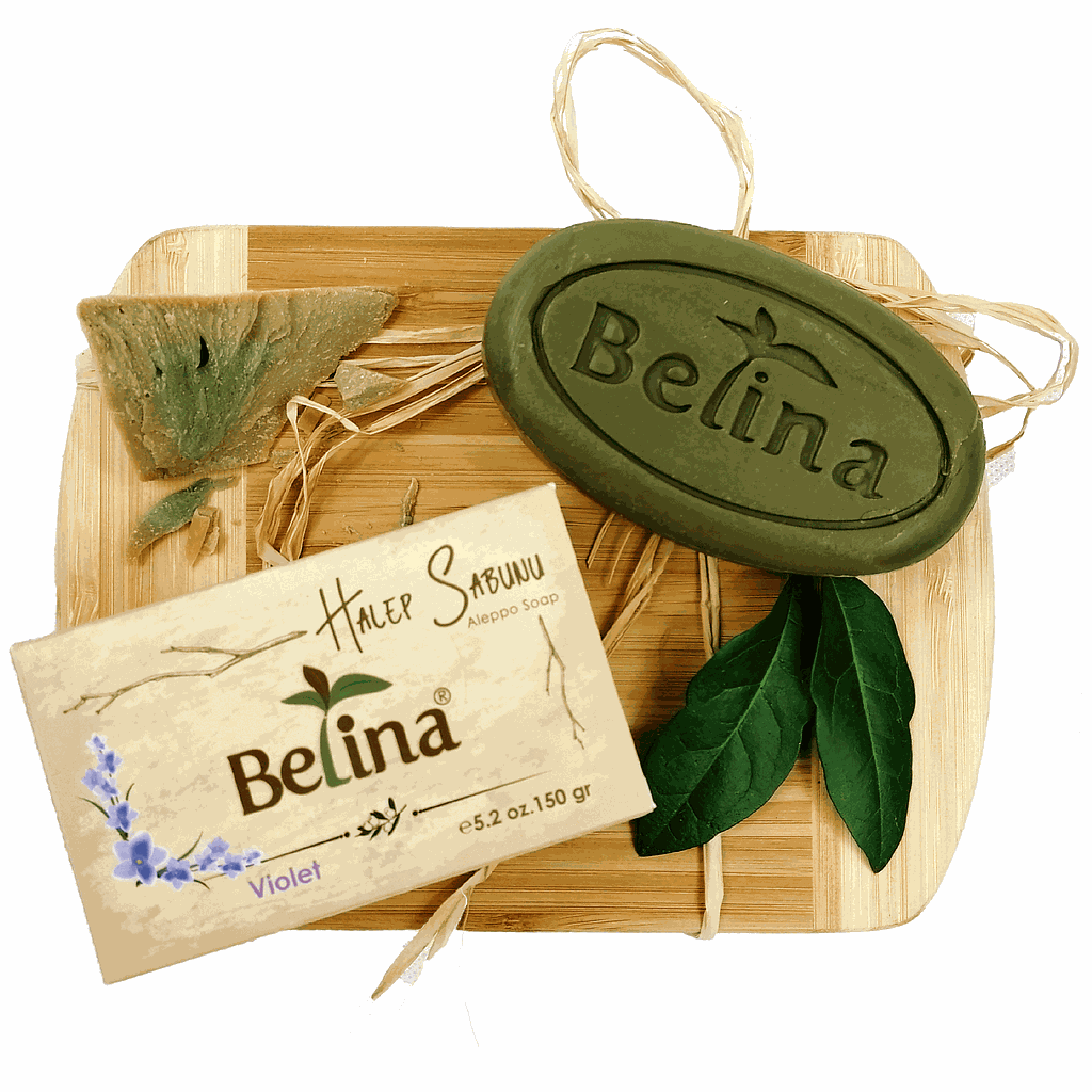 Belina Lorbeerseife mit Veilchenaroma oval (150g.)