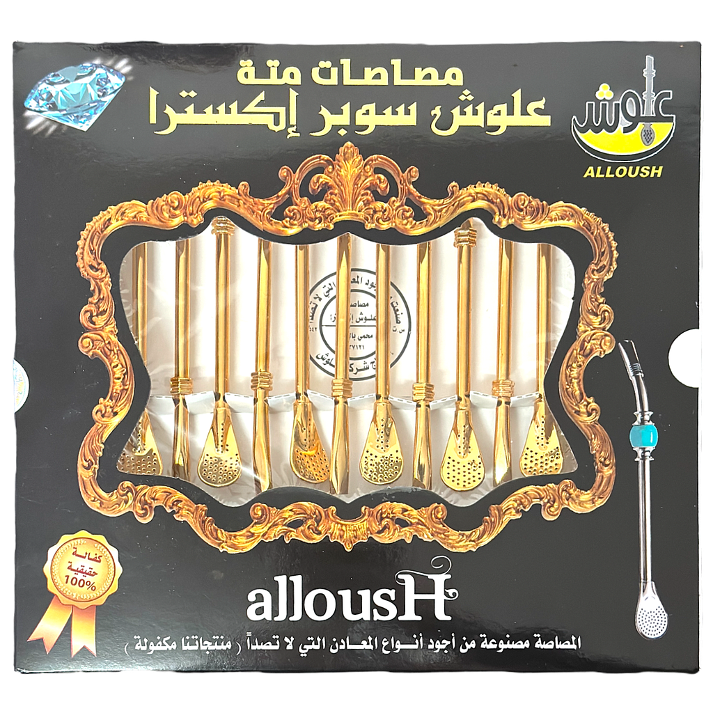 [46324] Bombilla Alloush Gold für Mate Tee (1Stk)