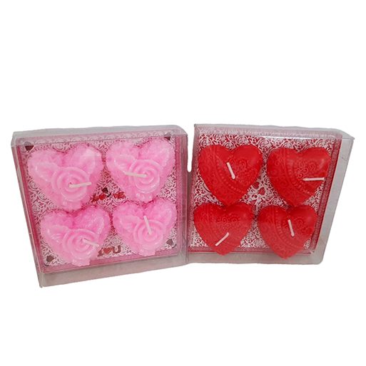 Duftkerzen in Herzform (4Stk.) 2338