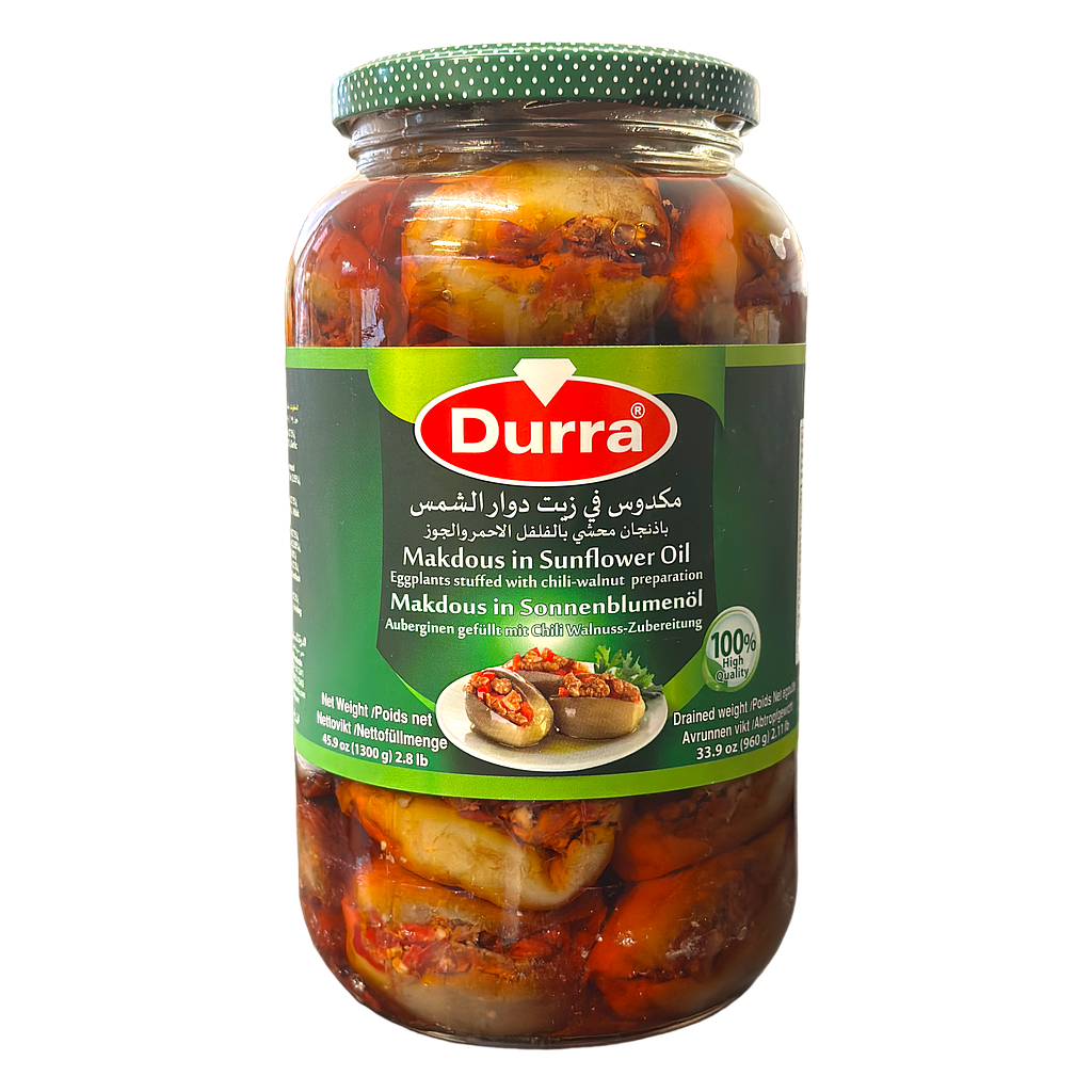 Durra eingelegte Melanzani Makdous im Glas (1,3kg)