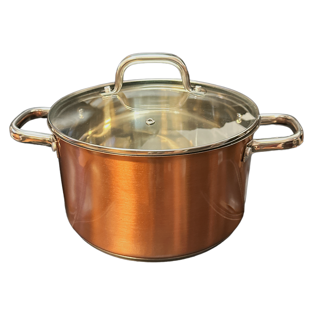 [44141] Edelstahl Kochtopf 24cm +GD Kupfer