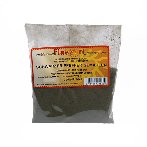 Flavori Schwarzer Pfeffer gemahlen (100g.)