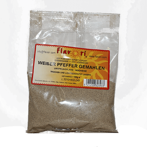 Flavori Weißer Pfeffer gemahlen (100g.)