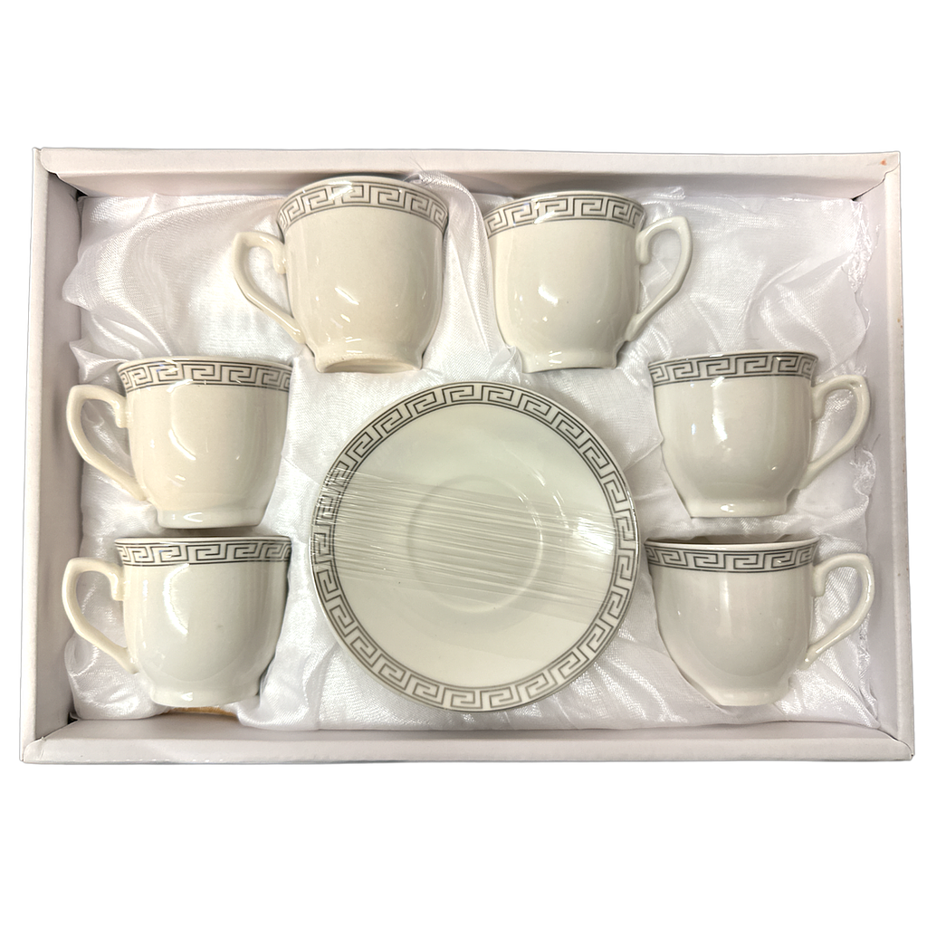 [44650] Kaffeetassen Set 6er silber H1-26