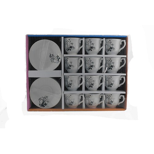 [791] Kaffeetassen Set mit Untertassen 12-teilig A229/4028