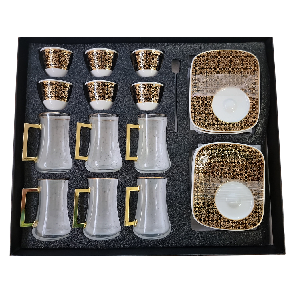 Kaffee und Teetassen mit Untertasse 18tlg 4233-15