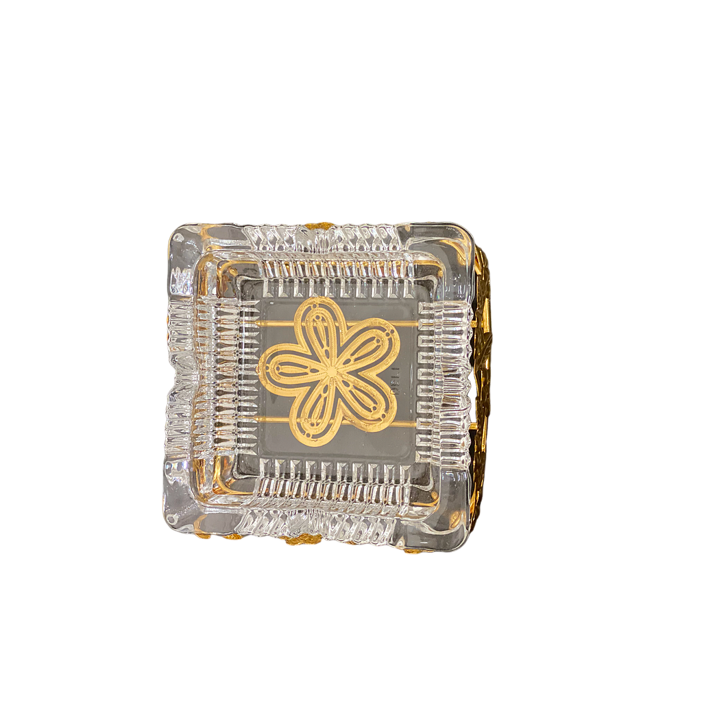 King Luxus Aschenbecher viereckig aus Kristallglas 4709