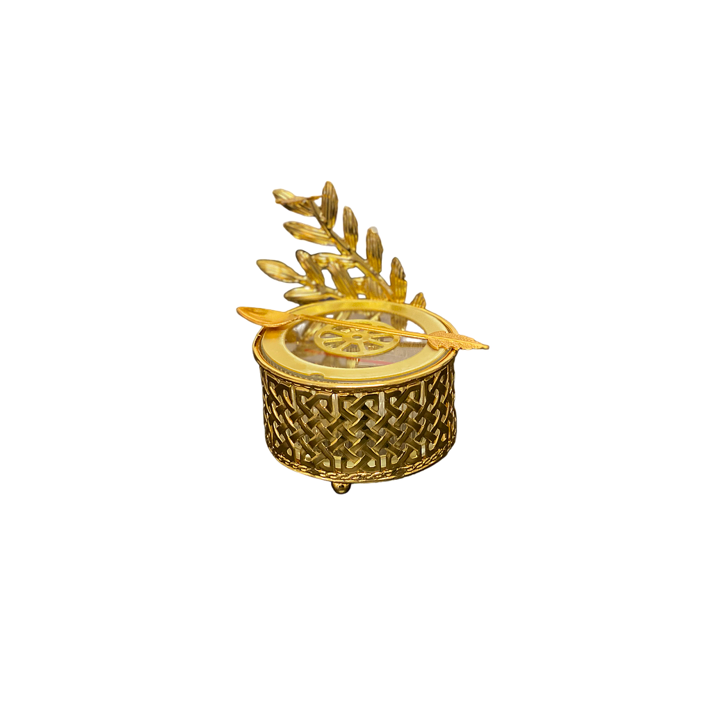 King Luxus Zuckerschale mit Deckel und Löffel 4712