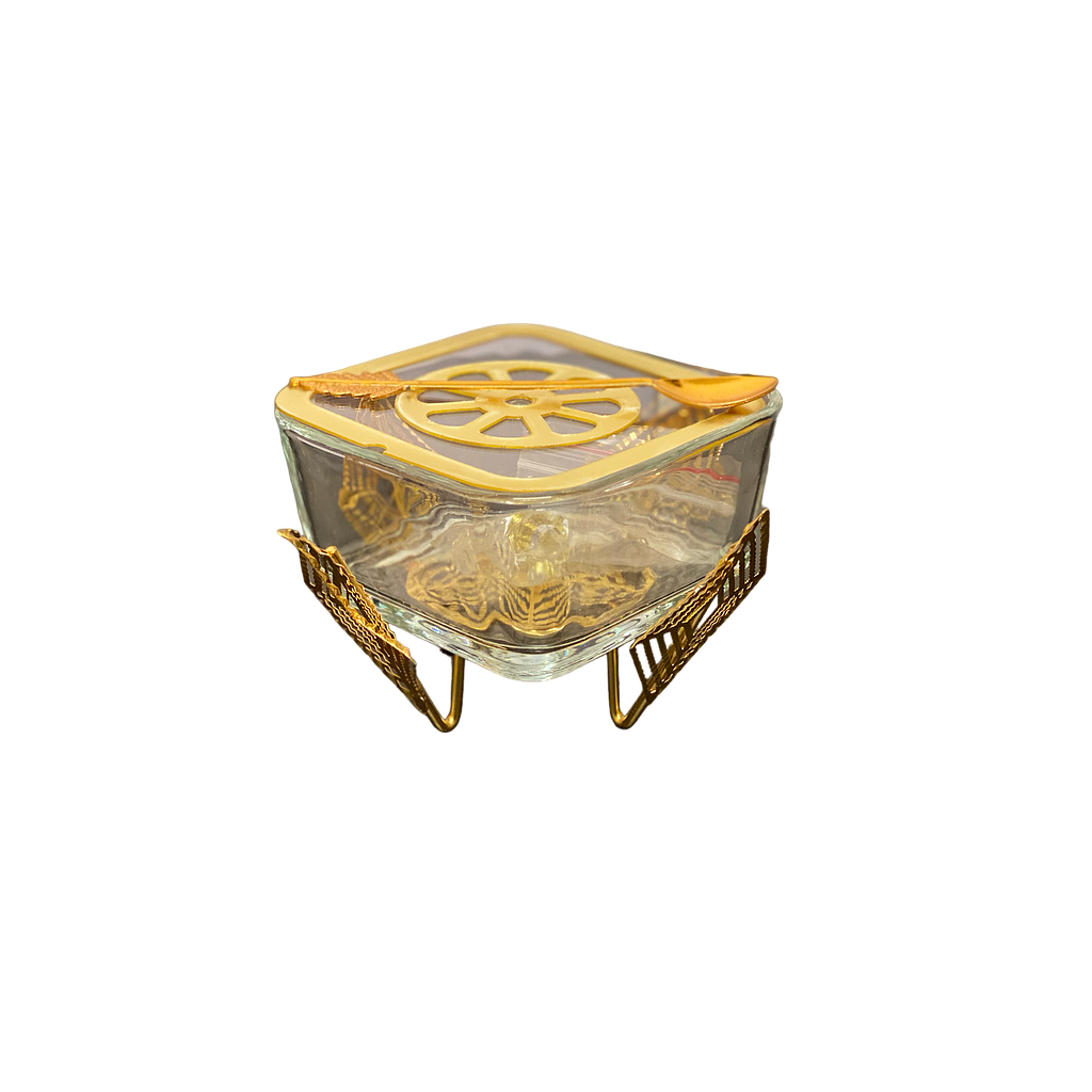 King Luxus Zuckerschale mit Deckel und Löffel 4717