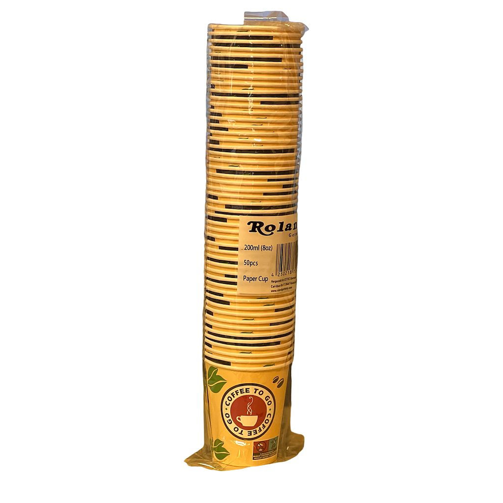 [47010] Roland Pappbecher 200ml (50Stk)