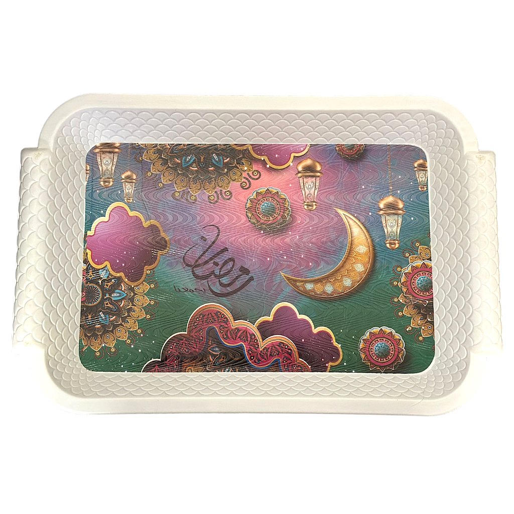 Serviertablett Ramadan Kareem aus Kunststoff 50x33cm 201-2