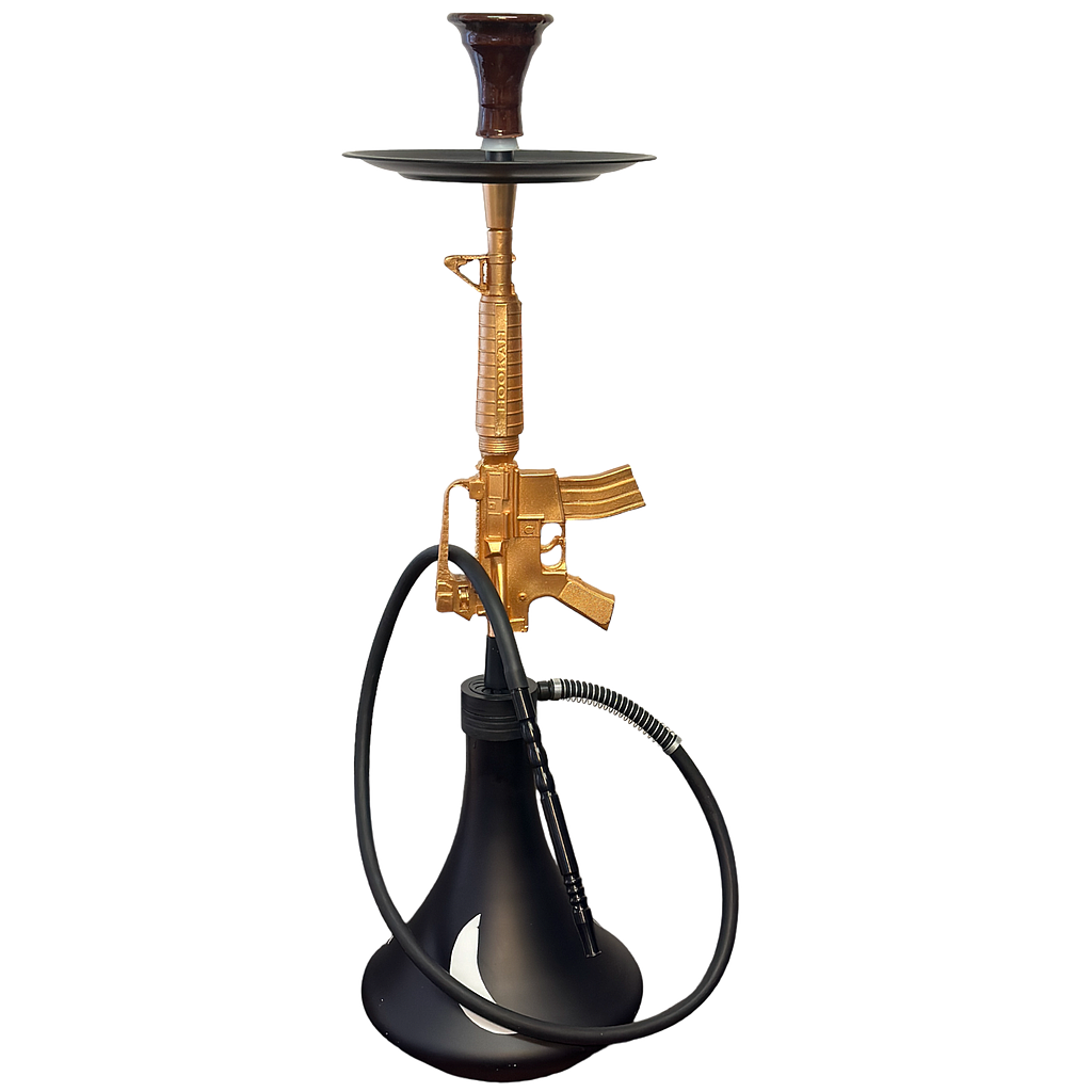 Shisha Didam Pistol Design A23 gold (80cm)
