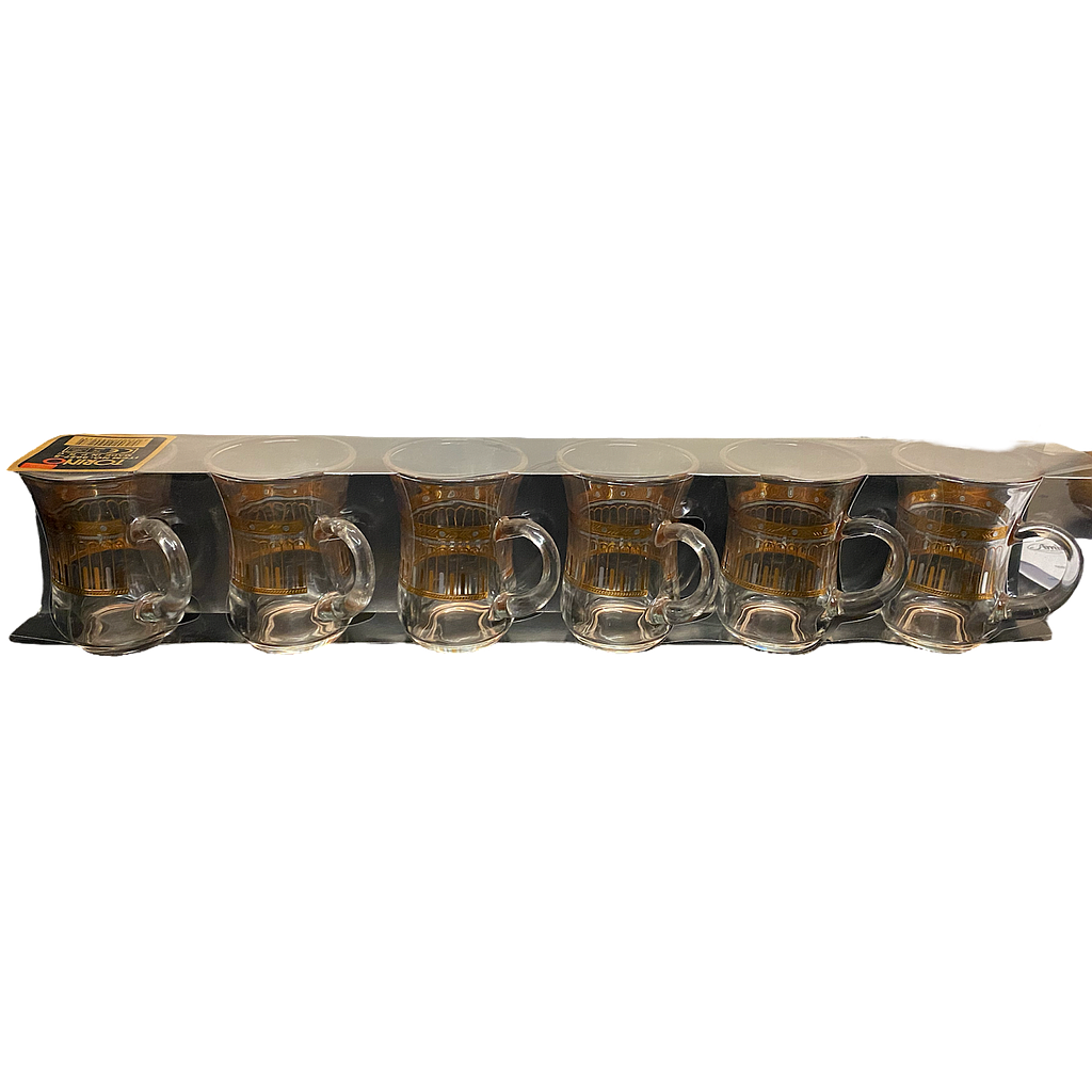 Teeglas 6er goldverziert 9027/241144-5 / 242107