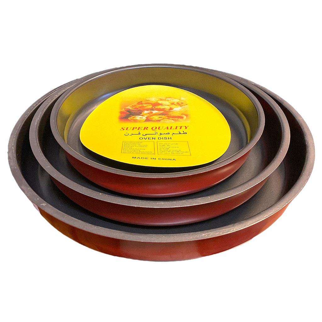 Teflon Tablett 3er Rund (28, 32, 36cm)