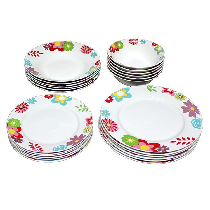 Teller-Set 24-teilig aus Porzellan 1274