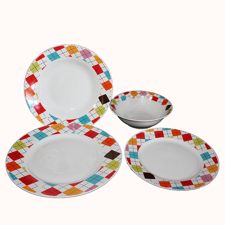 Teller-Set 24-teilig aus Porzellan 1275