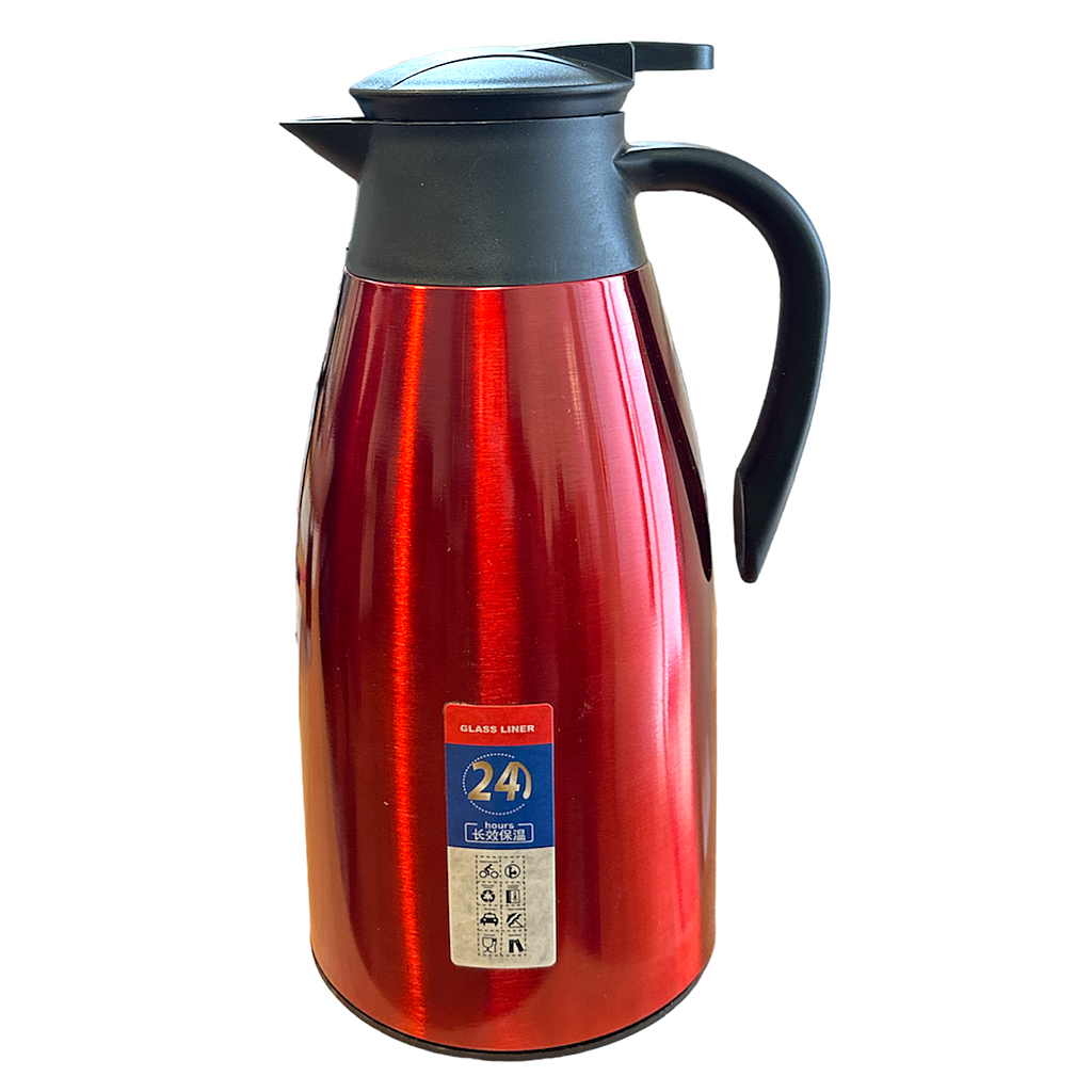 Thermoskanne isoliert rotschwarz 1,3lt