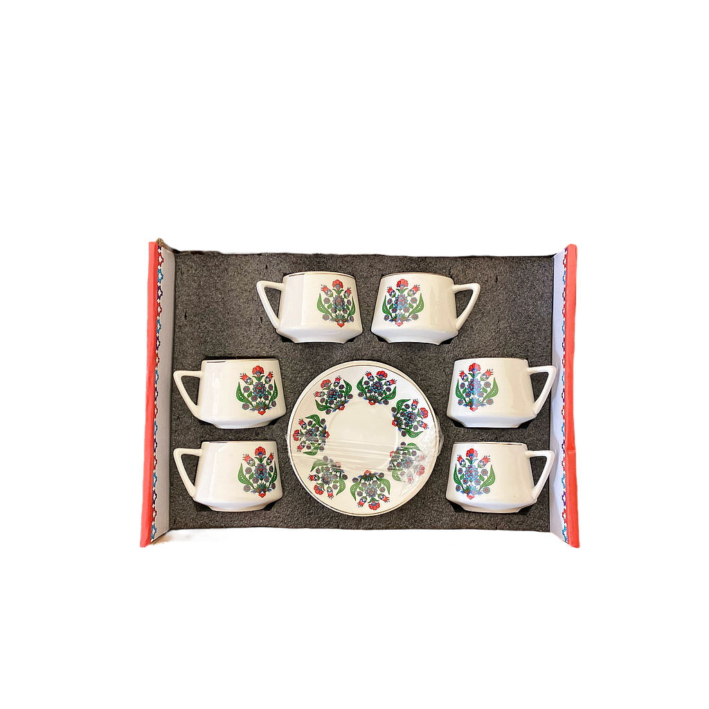 Torino Kaffee Mokkatassen mit Untertassen 6er Set 5129