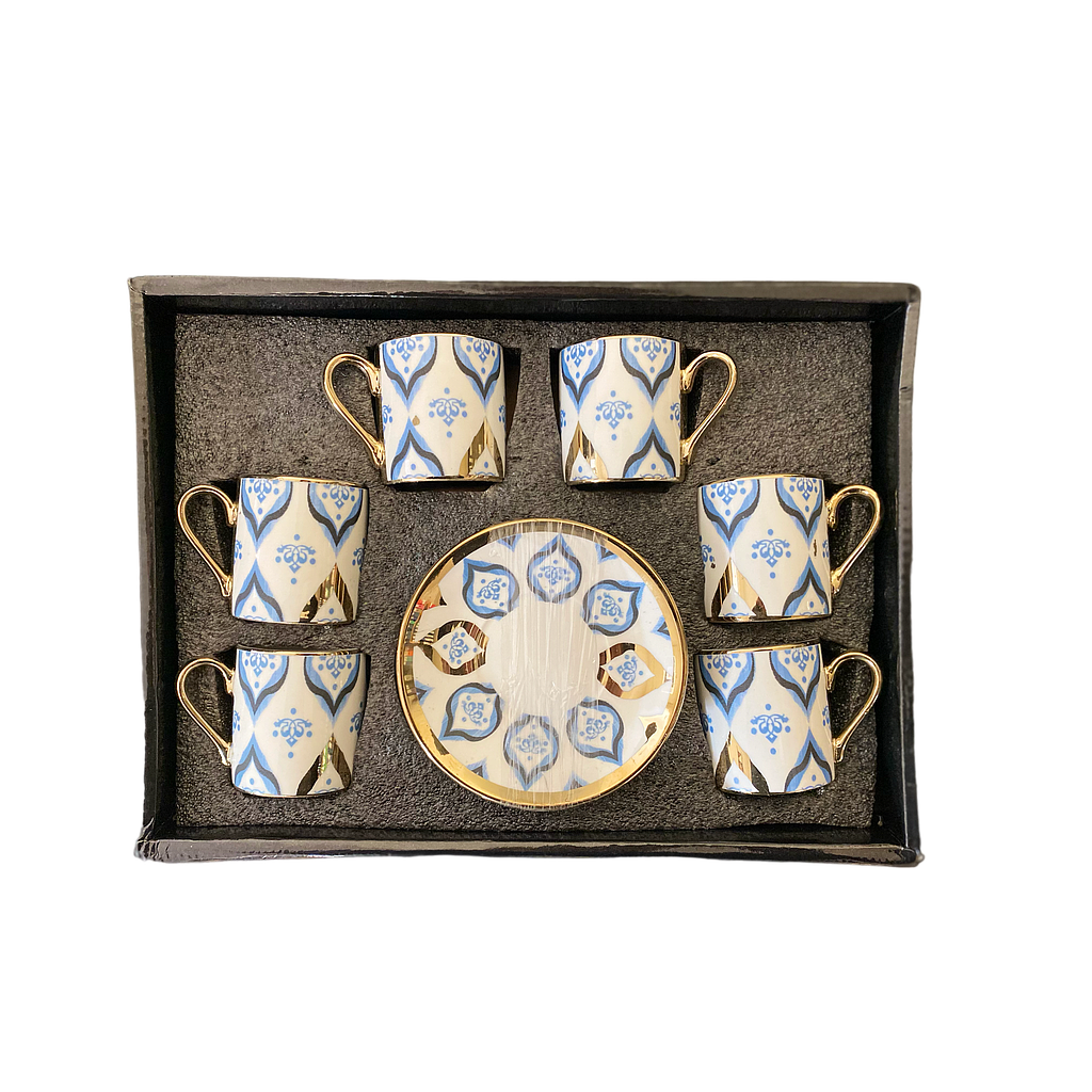 Torino Kaffee Mokkatassen mit Untertassen 6er Set 5130