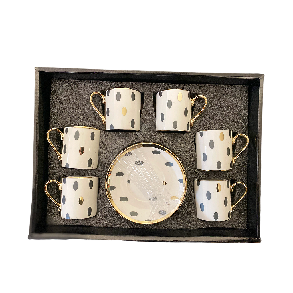 Torino Kaffee Mokkatassen mit Untertassen 6er Set 5152