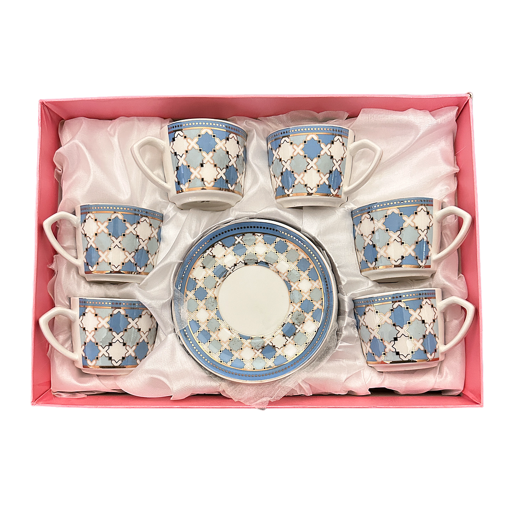 Torino Kaffee Mokkatassen mit Untertassen 6er Set 9460