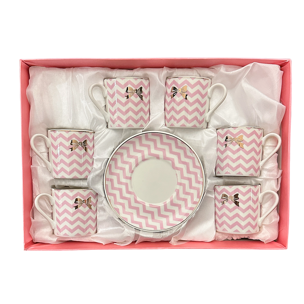 Torino Kaffee Mokkatassen mit Untertassen 6er Set 9462