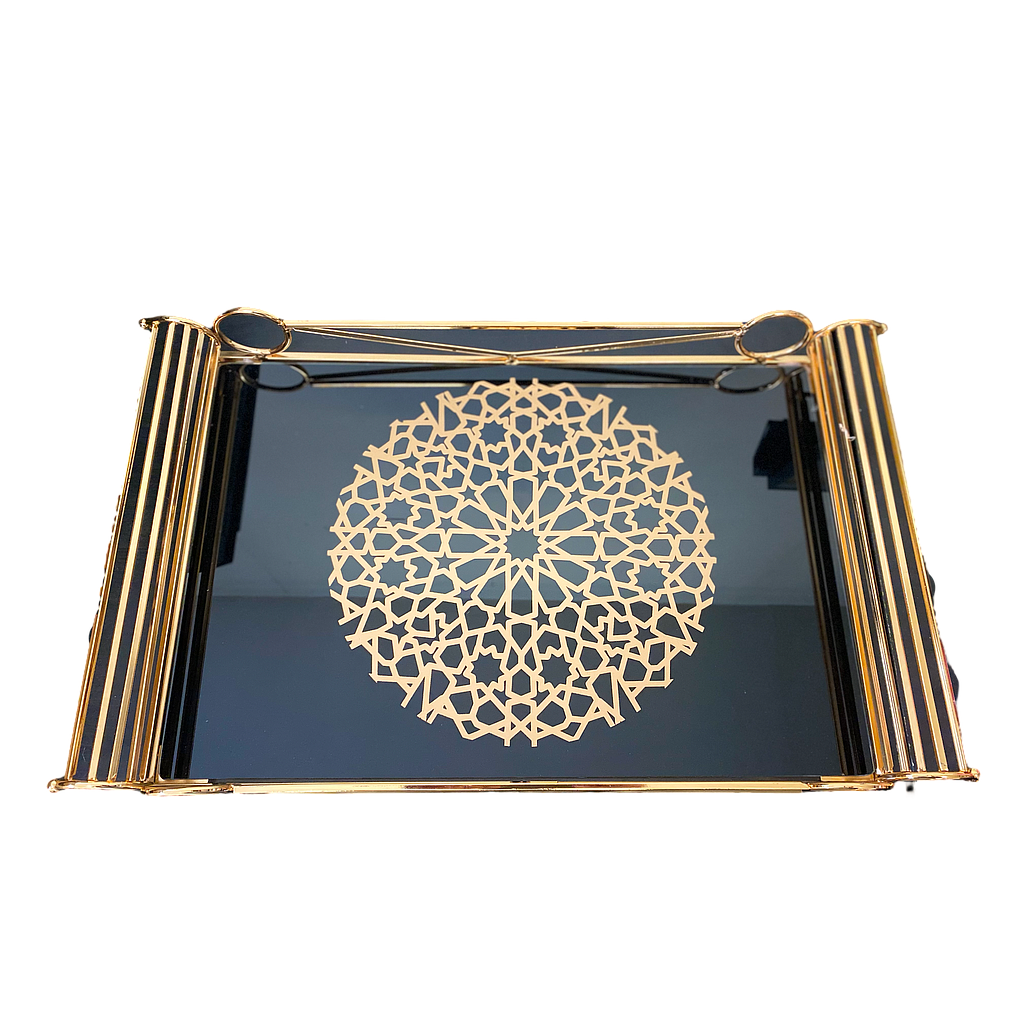 Torino Serviertablett einzeln viereckig gold 38-15