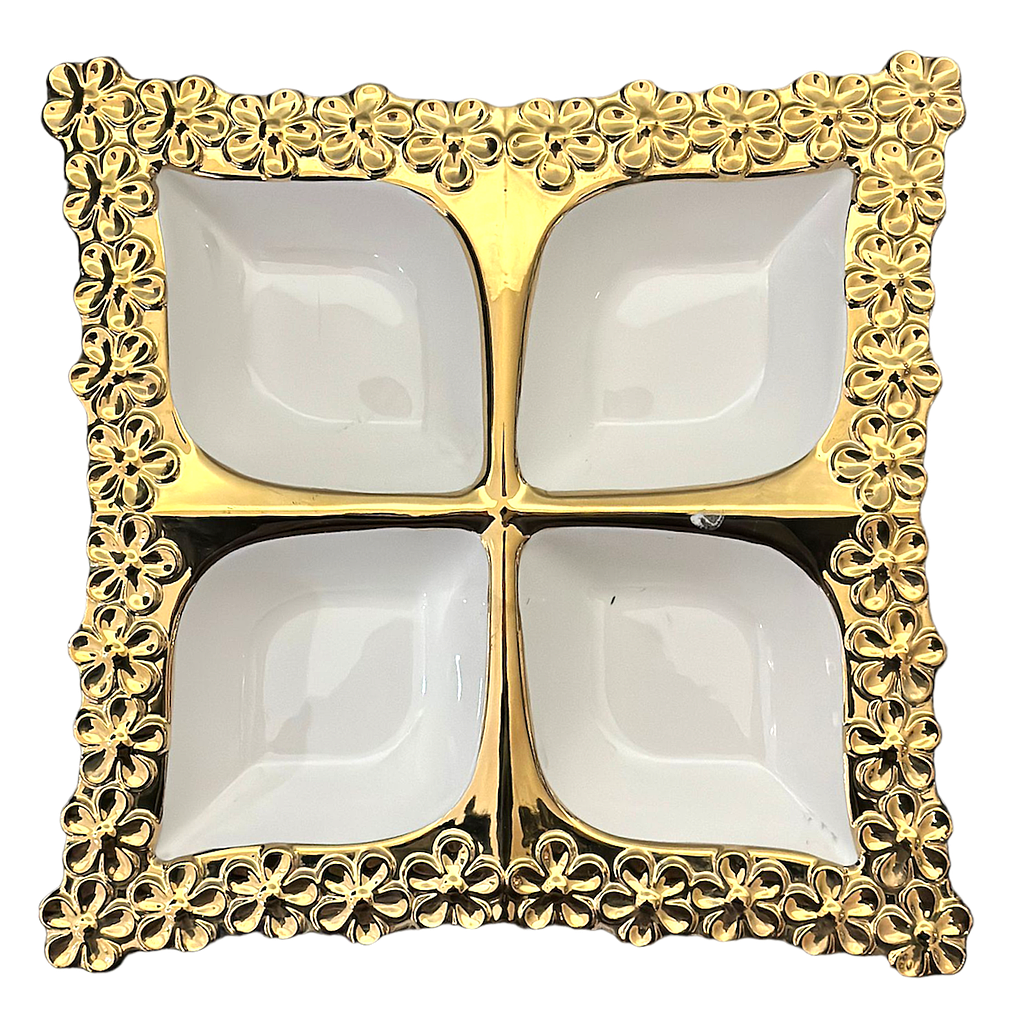 Torino Snackschale aus Porzellan 4Teilung 8937-5