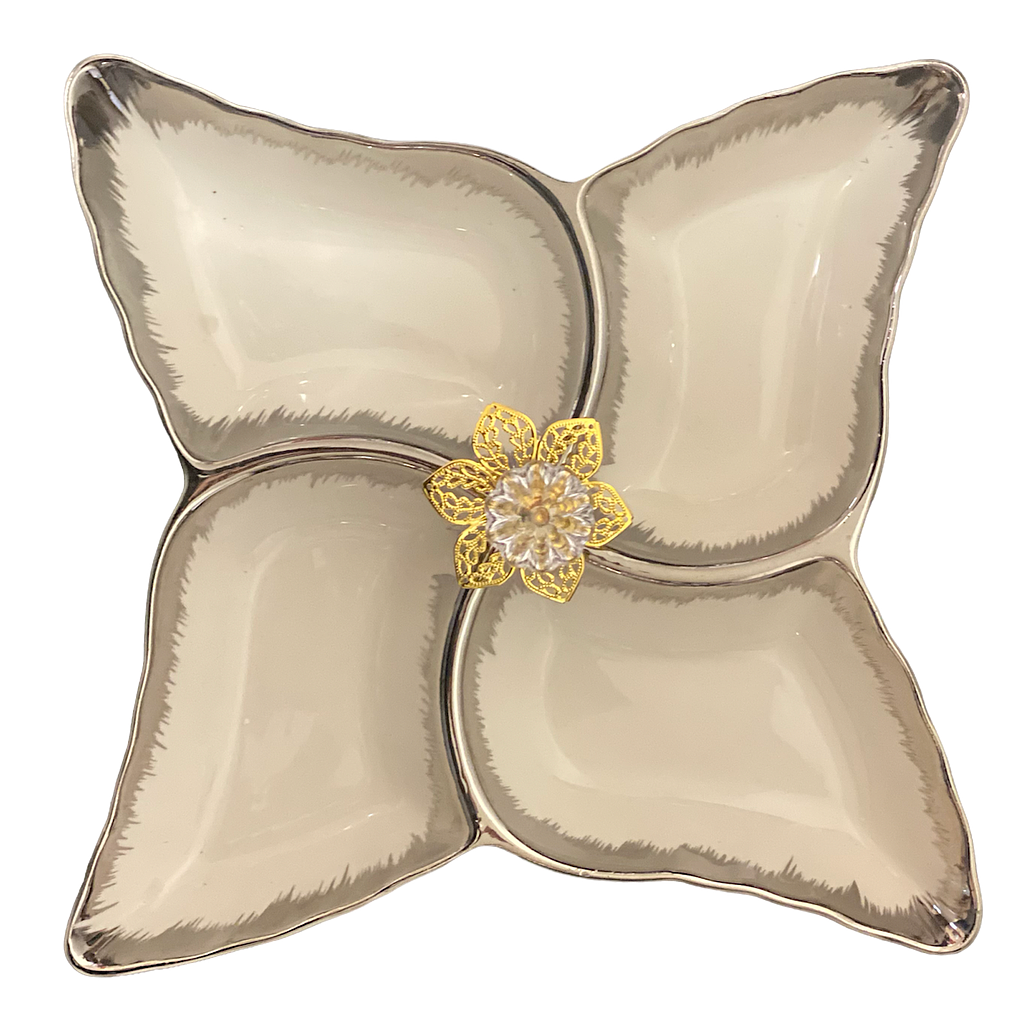 Torino Snackschale aus Porzellan 4Teilung 9779-6