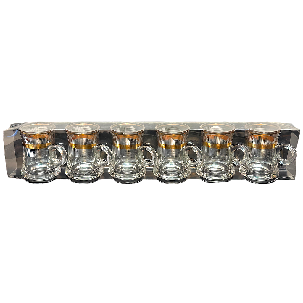 Torino Teeglas 6er goldverziert 241149-5