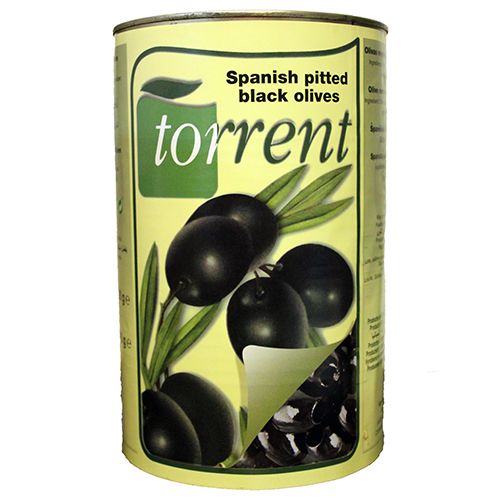 [25] Torrent Schwarze Oliven ohne Kern in Dosen (2kg)