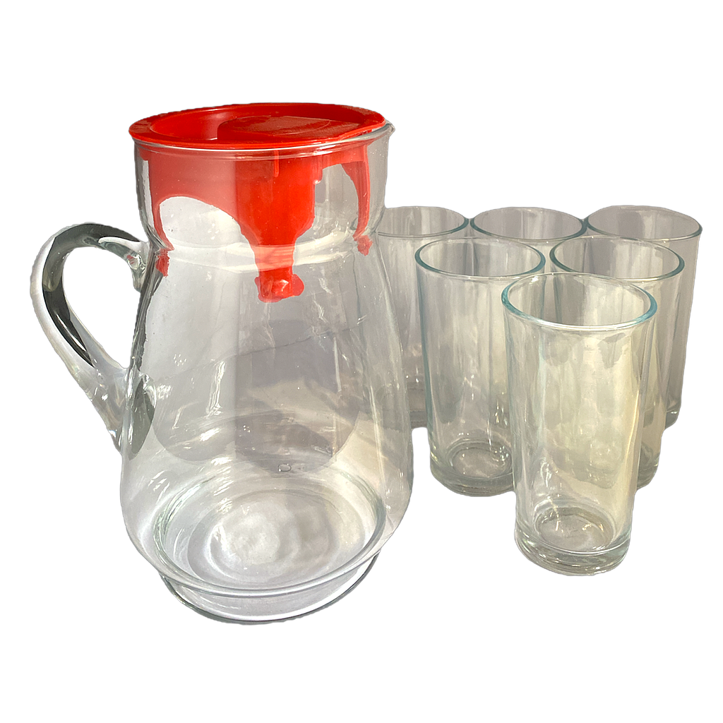 Trinkgläser mit Wasserkrug 7teilig Perfecta