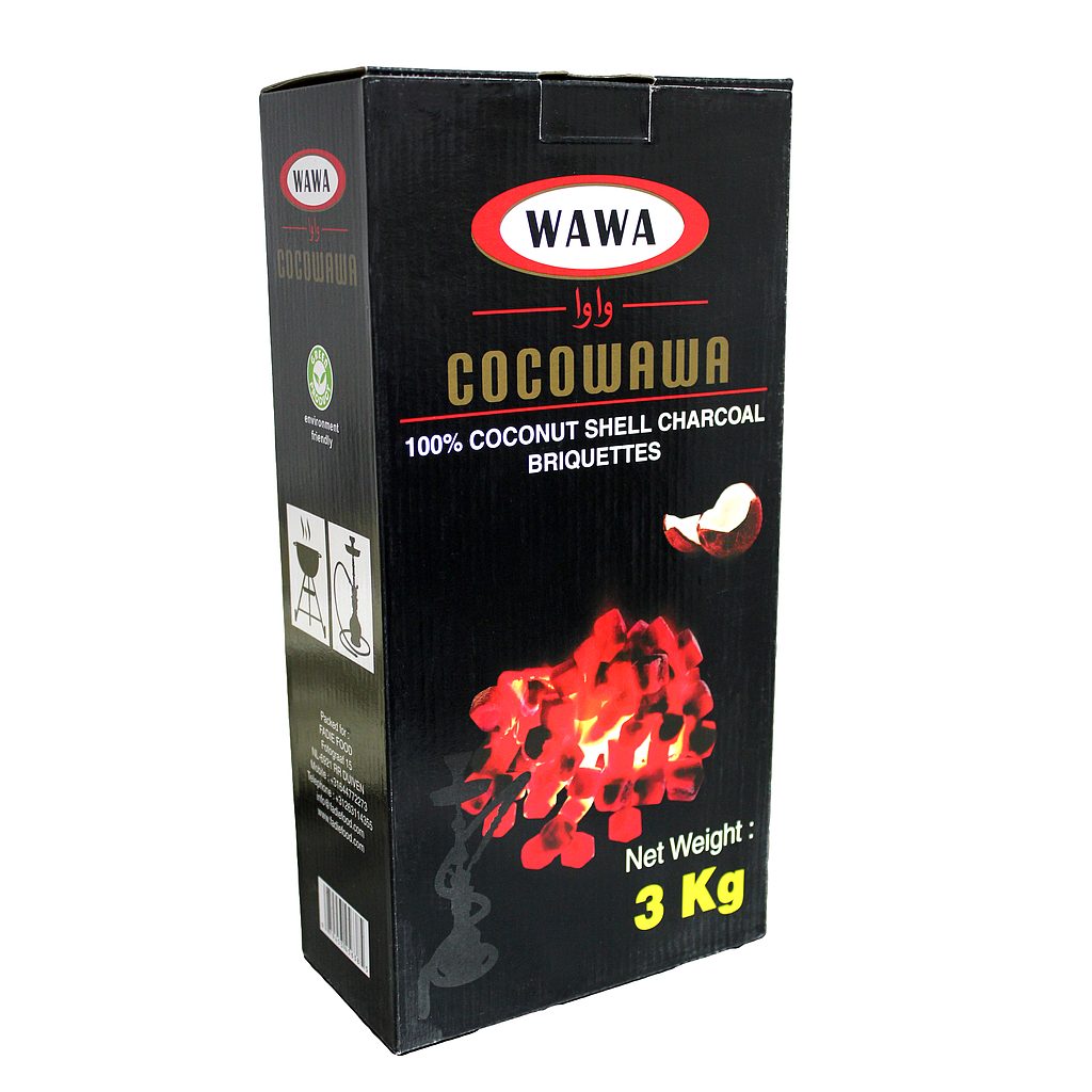 Wawa Holzkohlebriketts aus Kokosnussschale (3kg)