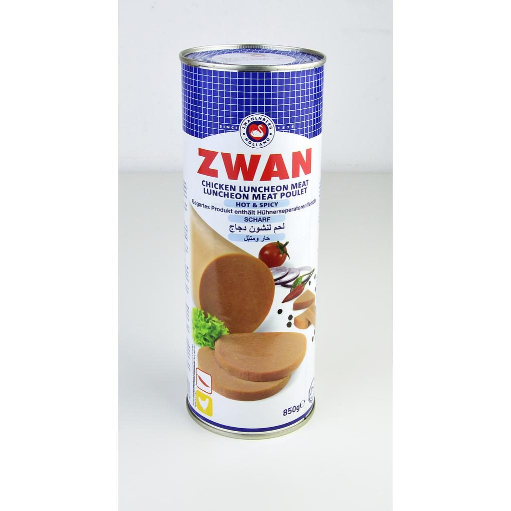 [42542] Zwan Hühner Luncheon Meat scharf (850g.)